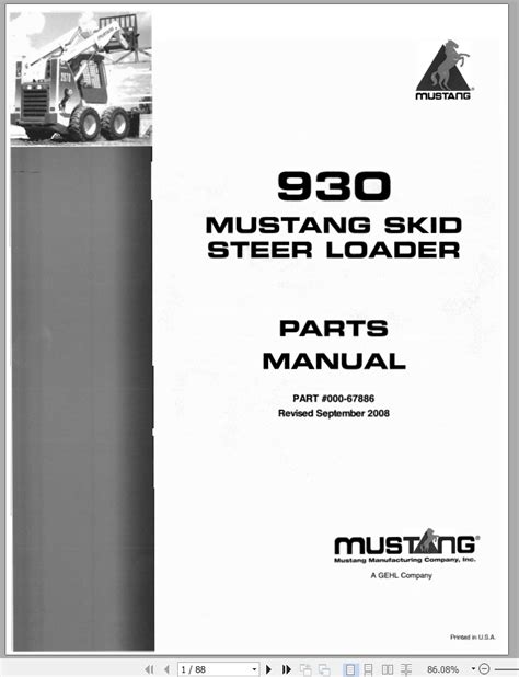 mustang 930 skid steer manual